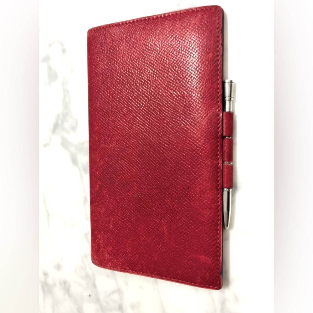 Hermes Red Leather Notebook Cover